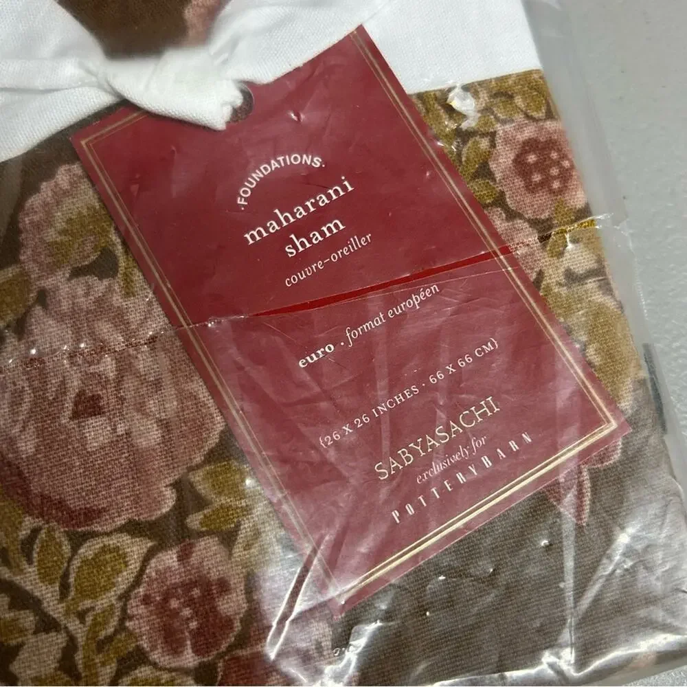 Pottery Barn Sabyasachi Maharani Print Duvet Cover Euro Shams King Cal King NWT